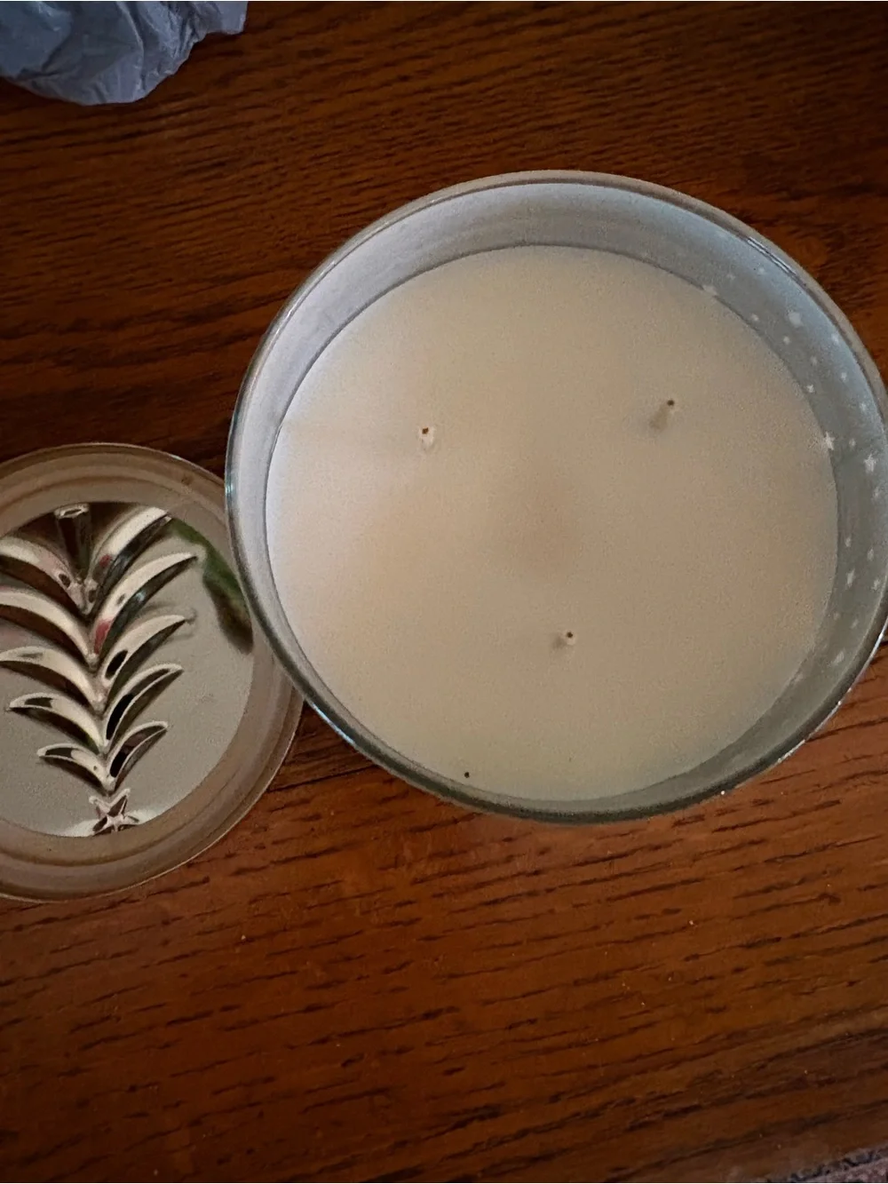White Barn Fa La La Latte Holiday White 3 Wick Candle NEW